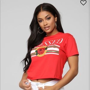 FASHION NOVA Blessed Crop Top